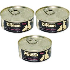 Консервы для собак Четвероногий Гурман Golden Мусс с говядиной, 3 шт по 100 г