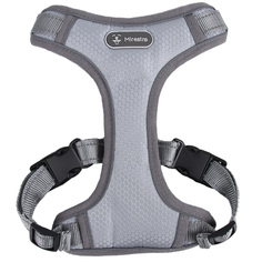 Шлейка для собак Mirestra, прогулочная, серый, нейлон, размер S