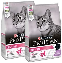 Сухой корм для кошек Pro Plan Cat Optidigest Delicate Turkey индейка, 2 шт по 0,4 кг