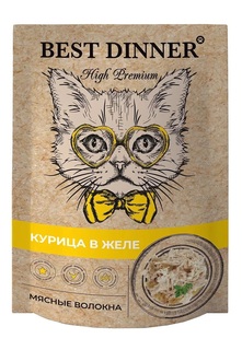 Влажный корм для кошек Best Dinner High Premium Holistic, c курицей в желе, 85г