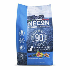 Сухой корм для кошек Necon Natural Wellness Sterilized белая рыба и рис, 400г