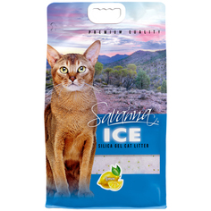Наполнитель для кошек Savanna Ice Силикагелевый, впитывающий, Лимон, 16 л