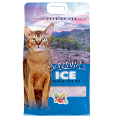 Наполнитель для кошек Savanna Ice Силикагелевый, впитывающий, Цветочный, 16 л