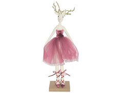 Новогодняя фигурка Due Esse Christmas Олениха балерина стоящая 11840625-03 1 шт.