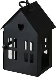 подсвечник-домик аламо металлический, чёрный, 13 см, Boltze, арт. 2003007-1