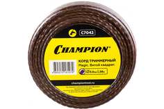 Леска для триммера витая квадрат 3 мм Champion Magic C7042 56 м