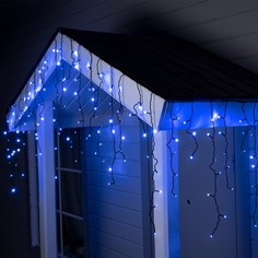 Luazon Lighting Гирлянда «Бахрома» 4x0.6 м, 180 LED, синее, мерцание белым, 220 В