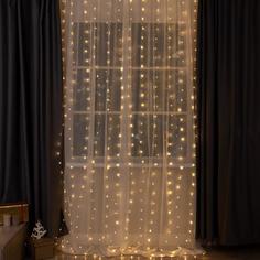 Luazon Lighting Гирлянда «Занавес» 2x3 м роса,450 LED, тёплое белое, 8 режимов, 220 В