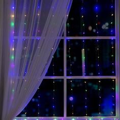 Luazon Lighting Гирлянда «Занавес» 1.6x1.6 м роса, 160 LED, мульти, 8 режимов, 220 В