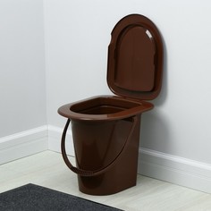 Альтернатива Ведро-туалет, 17 л, съёмный стульчак, коричневый Alternativa