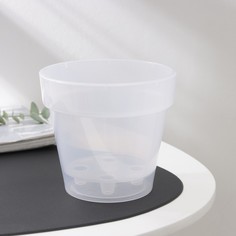 Цветочное кашпо Plast-Avenue со вставкой порто Р00012791 1,36 л прозрачный 1 шт.