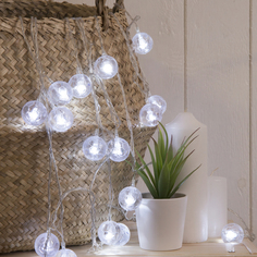Световая гирлянда новогодняя Luazon Lighting футбольный мяч 2433913 5 м белый теплый