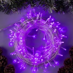 Световая гирлянда новогодняя Luazon Lighting нить 3556807 20 м фиолетовый