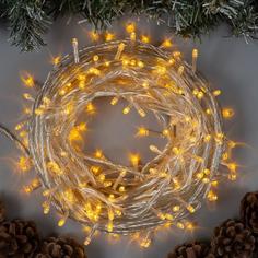 Световая гирлянда новогодняя Luazon Lighting нить 3556808 20 м желтый