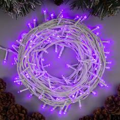 Световая гирлянда новогодняя Luazon Lighting нить 3556823 20 м фиолетовый