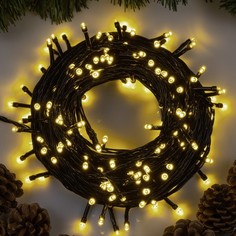 Световая гирлянда новогодняя Luazon Lighting нить 3556813 20 м белый теплый