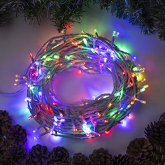 Световая гирлянда новогодняя Luazon Lighting нить 3556819 20 м разноцветный