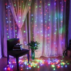 ГИРЛЯНДА-ШТОРА 150*150СМ LED (8 РЕЖИМОВ) No Brand