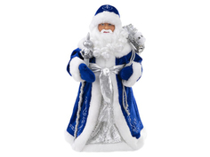 Новогодняя фигурка Дед Мороз В синей шубке (ПВХ, полиэстер) / 20,5x12,5x41,5см арт.88460 No Brand