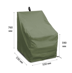 Чехол для пластикового кресла 550x530x760/590 мм (оксфорд 210, олива), Tplus