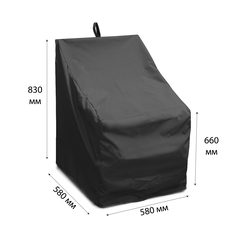 Чехол для кресла Ротанг Metro 580x580x830/660 мм (оксфорд 210, чёрный), Tplus