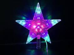 Гирлянда верхушка ТМ "BIKSON""Звезда" LED разноцвет., бегущие огни, 22см, в коробке, арт.2 Волшебные подарки