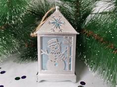 Новогодний сувенир Лампа со свет. эффект ZF-045-2 Импортные товары (НГ)