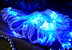 Гирлянда сетка ТМ "BIKSON" 120 ламп LED, разноцвет., мигает, 1,5м*1,5м, в коробке, арт.O0 Импортные товары (НГ)