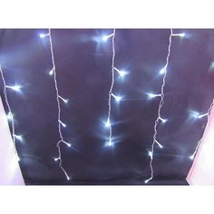 Электрическая гирлянда Занавес 200л 2,5х1м LED 8реж 22м белый МК-19150 Китайская игрушка1