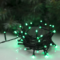 Световая гирлянда новогодняя Luazon Lighting нить 3556769 5 м зеленый