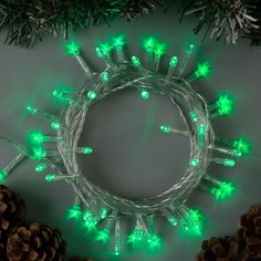 Световая гирлянда новогодняя Luazon Lighting нить 3556761 5 м зеленый