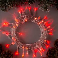 Световая гирлянда новогодняя Luazon Lighting нить 3556762 5 м красный