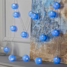 Световая гирлянда новогодняя Luazon Lighting клубки голубые 5985171 5 м белый