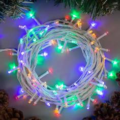 Световая гирлянда новогодняя Luazon Lighting нить 3556795 10 м разноцветный