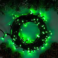 Световая гирлянда новогодняя Luazon Lighting нить 671658 10 м зеленый