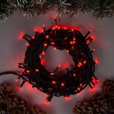 Световая гирлянда новогодняя Luazon Lighting нить 671659 10 м красный