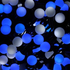 Световая гирлянда новогодняя Luazon Lighting шарики 1.5 см 1080046 20 м синий
