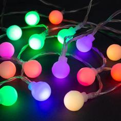 Световая гирлянда новогодняя Luazon Lighting шарики 806824 3 м разноцветный