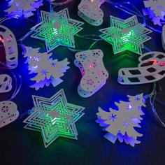 Световая гирлянда новогодняя Luazon Lighting новогодняя сказка 3590736 4 м разноцветный