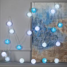 Световая гирлянда новогодняя Luazon Lighting клубки пастельные 5985178 5 м белый холодный