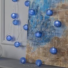 Световая гирлянда новогодняя Luazon Lighting клубки серые 5985170 5 м синий
