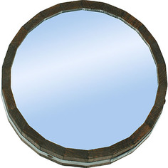 Зеркало круглое D-30 см Черная ночь (дуб с пропиткой) Суши Веник