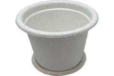 Цветочное кашпо Осколпласт с поддоном 21955750 0,75 л мраморный