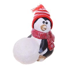 Фигурка Festive Пингвин в шапке 16 см