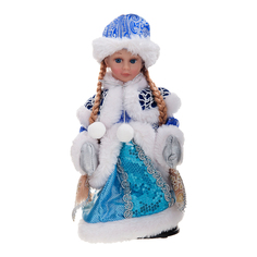 Фигурка новогодняя Sote Toys Снегурочка в шапке музыкальная 30 см