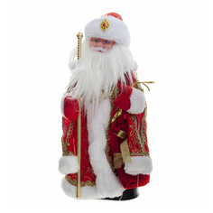 Новогодняя фигурка Sote toys Дед мороз в красной шубе с мелодией 40 см 1 шт.