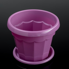 Цветочный горшок Доляна Эрика Р00001513 0,7 л фиолетовый 1 шт.