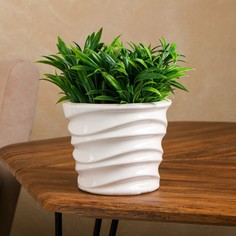 Цветочное кашпо Керамика ручной работы Люция Р00006496 1 л белый 1 шт.