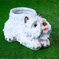 Цветочное кашпо Хорошие сувениры Терьер Р00013442 3,3 л белый 1 шт.