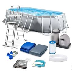 26796, Intex, Каркасный бассейн Prism Frame 503х274x122см Oval 13365л, фил.-насос 5678л/ч,